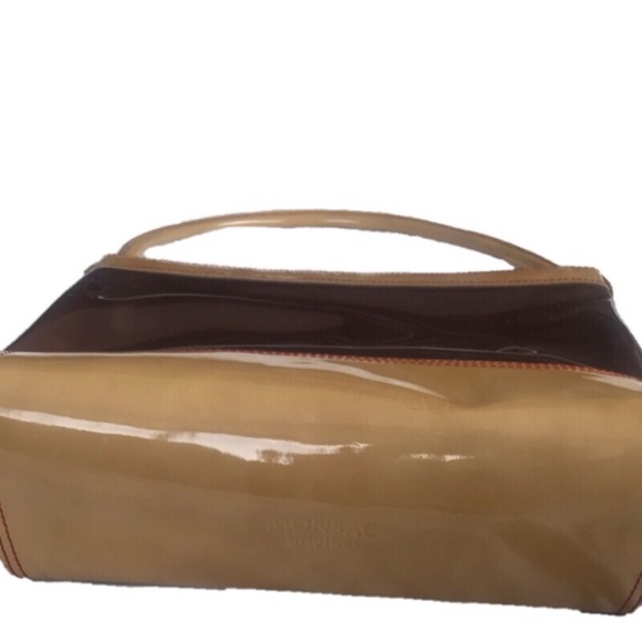 MONSAC Vintage jelly tote in pink with tan straps - Picture 3 of 8